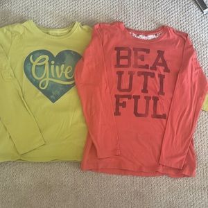 Life is Good Women’s long sleeve T-shirts Size Small lot of 2
